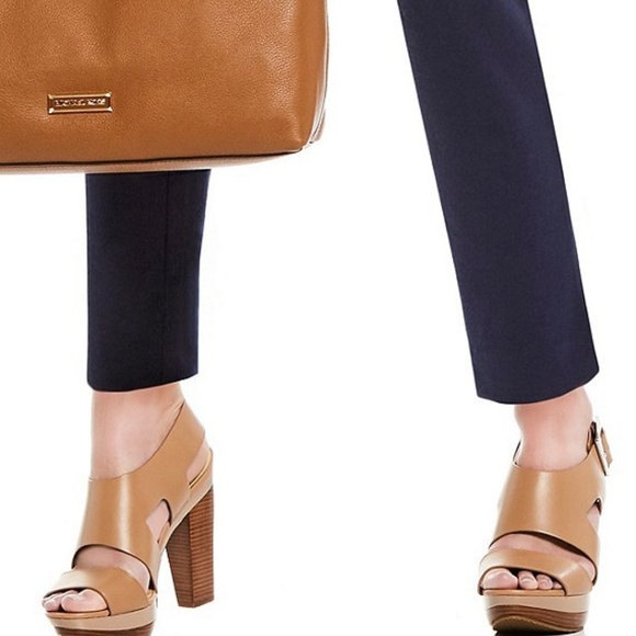 MICHAEL KORS Vachetta Leather Platform Sandals - Picture 8 of 8